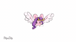 Size: 1280x720 | Tagged: safe, artist:bubbletea, pipp petals, pegasus, pony, g5, my little pony: a new generation, spoiler:my little pony: a new generation, adorapipp, animated, chibi, cute, doodle, funny, gif, large wings, meme, pipp is short, pipp is smol, pippasprite, simple background, smol, smol pipp, white background, wings