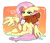 Size: 1806x1546 | Tagged: safe, artist:fuyugi, fluttershy, pegasus, pony, g4, abstract background, blushing, chocolate, clothes, cozy, cute, female, floppy ears, food, holding, hot chocolate, lidded eyes, mare, mug, out of frame, scarf, shyabetes, solo