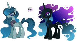 Size: 1280x693 | Tagged: safe, artist:princess-kitsune-tsu, oc, oc only, pony, unicorn, female, mare, offspring, parent:king sombra, parent:princess luna, parents:lumbra, simple background, transparent background