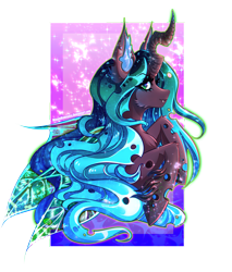 Size: 2406x2829 | Tagged: safe, artist:minamikoboyasy, queen chrysalis, changeling, changeling queen, g4, female, high res, hoof fluff, simple background, solo, transparent background