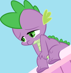 Size: 2894x3000 | Tagged: safe, artist:frownfactory, screencap, spike, dragon, g4, secret of my excess, high res, male, sad, simple background, solo, vector