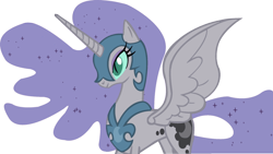 Size: 1902x1073 | Tagged: safe, artist:blah23z, edit, maud pie, nightmare moon, alicorn, pony, g4, female, palette swap, recolor, simple background, solo, transparent background