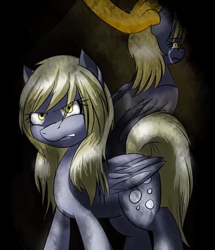 Size: 929x1080 | Tagged: artist needed, source needed, safe, derpy hooves, discord, draconequus, pegasus, pony, g4, angry, crying, discorded, duo, female, male, sad