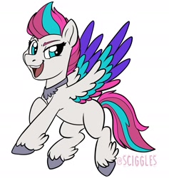 Size: 2260x2384 | Tagged: safe, artist:sciggles, zipp storm, pegasus, pony, g5, my little pony: a new generation, female, high res, simple background, solo, white background