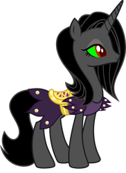 Size: 2087x2873 | Tagged: safe, artist:blah23z, edit, king sombra, sassy saddles, pony, unicorn, g4, female, high res, mare, palette swap, recolor, simple background, solo, transparent background, vector