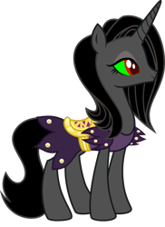 Size: 2087x2873 | Tagged: safe, artist:blah23z, edit, king sombra, sassy saddles, pony, unicorn, g4, female, high res, mare, palette swap, recolor, simple background, slender, solo, thin, transparent background, vector