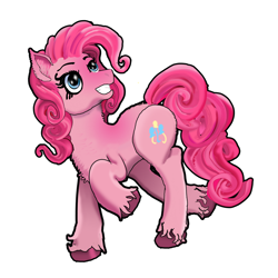 Size: 7344x7344 | Tagged: safe, artist:fluffywolf36, pinkie pie, earth pony, pony, g4, absurd resolution, female, hooves, simple background, solo, unshorn fetlocks, white background