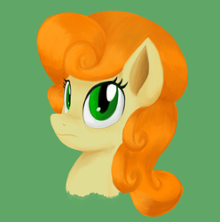 Size: 2356x2376 | Tagged: safe, artist:iron curtain, carrot top, golden harvest, earth pony, pony, g4, bust, female, high res, portrait, simple background, solo