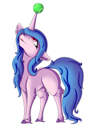 Size: 3784x5000 | Tagged: safe, artist:lostmystery, izzy moonbow, pony, unicorn, g5, my little pony: a new generation, spoiler:my little pony: a new generation, :o, ball, bracelet, ear fluff, female, horn, hornball, izzy's tennis ball, jewelry, leg fluff, looking up, mare, open mouth, simple background, smiling, solo, tennis ball, transparent background, unshorn fetlocks