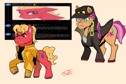 Size: 3000x2015 | Tagged: safe, artist:imalou, artist:kiumba, sprout cloverleaf, sunny starscout, earth pony, pony, g5, my little pony: a new generation, anime, dio brando, dio sprouto, fanart, high res, jojo reference, jojo's bizarre adventure, jotaro kujo