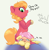Size: 763x781 | Tagged: safe, artist:pabbley, color edit, edit, big macintosh, fluttershy, earth pony, pegasus, pony, g4, blushing, butt, butterscotch, colored, dialogue, female, flutterseat, green background, larger female, macareina, male, mare, plot, rule 63, ship:butterreina, ship:fluttermac, shipping, simple background, sitting, size difference, smaller male, stallion, straight, this will end in death by snu snu