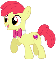 Size: 780x830 | Tagged: safe, artist:maretrick, apple bloom, earth pony, pony, g4, apple bloom's bow, applebuck, bow, bowtie, colt, hair bow, male, rule 63, simple background, solo, transparent background, vector
