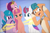 Size: 1169x762 | Tagged: safe, artist:zeroonesunray, hitch trailblazer, izzy moonbow, pipp petals, sunny starscout, zipp storm, alicorn, earth pony, pegasus, pony, unicorn, g5, my little pony: a new generation, spoiler:my little pony: a new generation, :o, alicornified, artificial horn, artificial wings, augmented, female, floppy ears, head in hooves, hoof over mouth, horn, magic, magic horn, magic wings, male, mane five, mare, meme, open mouth, ponified meme, race swap, red eyes, red-eyed pipp, smiling, smirk, smug, stallion, sunny smugscout, sunnycorn, supa hot fire, wings