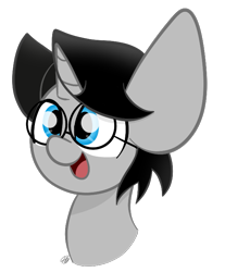 Size: 589x713 | Tagged: safe, artist:sugarcloud12, oc, oc only, pony, unicorn, bust, glasses, male, portrait, simple background, solo, stallion, transparent background