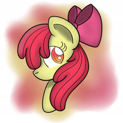 Size: 2449x2449 | Tagged: safe, artist:theartistsora, apple bloom, earth pony, pony, g4, bust, female, filly, high res, portrait, solo