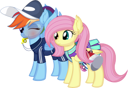 Size: 8722x5997 | Tagged: safe, artist:cyanlightning, fluttershy, rainbow dash, pegasus, pony, 2 4 6 greaaat, g4, absurd resolution, alternate hairstyle, baseball cap, blowing, blowing whistle, blushing, cap, cheerleader, cheerleader fluttershy, cheerleader outfit, clothes, coach rainbow dash, coaching cap, coaching whistle, commission, cute, dashabetes, duo, ear fluff, female, gameloft interpretation, gym teacher, gym teacher fluttershy, gym teacher rainbow dash, hat, head cheerleader fluttershy, implied school of friendship, mare, megaphone, one eye closed, pants, ponytail, puffy cheeks, rainblow dash, rainbow dashs coaching whistle, red face, shyabetes, simple background, sports, spread wings, sweatpants, that pony sure does love whistles, transparent background, whistle, whistle necklace, wings, wink