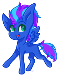 Size: 3177x4090 | Tagged: safe, artist:ermy-poo, oc, oc only, pony, chibi, simple background, smiling, solo, spread wings, transparent background, wings
