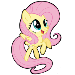 Size: 1474x1474 | Tagged: safe, artist:telasra, fluttershy, pegasus, pony, g4, :d, eyelashes, female, mare, open mouth, open smile, rearing, simple background, smiling, solo, transparent background, wings