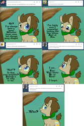 Size: 1302x1954 | Tagged: safe, artist:toadstool-prancer, doctor whooves, time turner, oc, oc:tantamount, changeling, earth pony, pony, tantamount time turner, g4, blue eyes, changeling oc, disguise, disguised changeling, earth pony oc, eyes open, green sclera, male, male oc, pony oc, solo, stallion