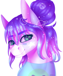 Size: 2899x3500 | Tagged: safe, artist:ermy-poo, oc, oc only, pony, bust, female, high res, mare, smiling