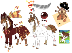 Size: 1280x954 | Tagged: safe, artist:malinraf1615, pipsqueak, earth pony, pony, g4, alternate hairstyle, bandage, boots, chest fluff, clothes, coat, colt, cutlass, feather, hat, male, markings, older, older pipsqueak, pirate, pirate hat, reference sheet, scar, shoes, simple background, solo, stallion, sword, transparent background, unshorn fetlocks, weapon