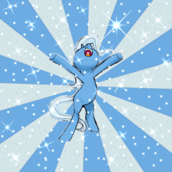 Size: 602x602 | Tagged: artist needed, source needed, useless source url, safe, trixie, pony, unicorn, g4, animated, bipedal, female, gif, open mouth, smiling, solo, sparkles