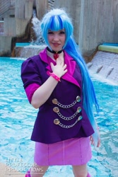 Size: 667x1000 | Tagged: safe, artist:littlemissbloo, artist:littleprofessorproductions, sonata dusk, human, bronycon, bronycon 2015, equestria girls, g4, clothes, cosplay, costume, disguise, disguised siren, irl, irl human, photo