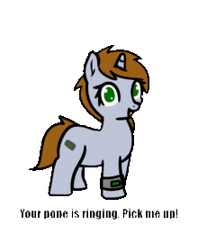 Size: 525x597 | Tagged: safe, artist:neuro, oc, oc only, oc:littlepip, pony, unicorn, fallout equestria, animated, ear flick, female, floppy ears, full body, gif, horn, looking at you, mare, open mouth, open smile, pipbuck, pone, simple background, smiling, smiling at you, solo, standing, tail, transparent background, unicorn oc, vibrating