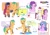 Size: 2048x1443 | Tagged: safe, artist:ku_rimo, cloudpuff, hitch trailblazer, izzy moonbow, kenneth, pipp petals, sunny starscout, zipp storm, bird, crab, dog, earth pony, flying pomeranian, pegasus, pomeranian, pony, unicorn, g5, my little pony: a new generation, adorapipp, critter magnet, cute, disguise, fake moustache, fake wings, female, hoofshake, implied starblazer, japanese, male, mane five, mare, messy mane, pegasus crystal, pipp is short, roller skates, royal sisters (g5), scene interpretation, ship:starblazer, shipping, siblings, sisters, stallion, straight, translated in the comments, winged dog, zipp is tall