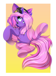 Size: 3322x4506 | Tagged: safe, artist:ask-colorsound, oc, oc only, oc:lillybit, earth pony, pony, bow, clothes, eye clipping through hair, featureless crotch, female, gaming headset, headphones, headset, mare, smiling, socks, striped socks