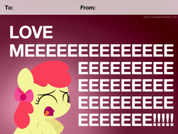Size: 800x600 | Tagged: safe, artist:dtcx97, apple bloom, earth pony, pony, g4, female, filly, solo, text, valentine's day card
