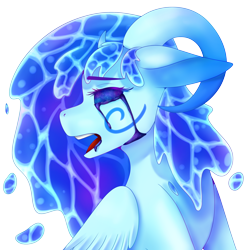 Size: 3000x3000 | Tagged: safe, artist:ermy-poo, oc, oc only, original species, bust, high res, open mouth, simple background, solo, transparent background, wings