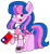 Size: 1004x1080 | Tagged: safe, artist:徐詩珮, oc, oc only, oc:hsu amity, alicorn, pony, alicorn oc, female, flag, folded wings, glasses, horn, mare, multicolored mane, multicolored tail, purple eyes, raised hoof, simple background, smiling, solo, standing, tail, taiwan, transparent background, wings