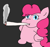 Size: 2023x1902 | Tagged: safe, artist:juanluuis8, pinkie pie, earth pony, pony, g4, bipedal, chubby, deltarune, drug use, drugs, dude weed lmao, joint, marijuana, meme, ralsei, smoking, solo