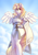 Size: 2480x3508 | Tagged: safe, artist:dandy, oc, oc only, oc:kirarane, oc:star nai, alicorn, anthro, alicorn oc, beautiful, clothes, cloud, commission, female, hand, hand on hip, high res, horn, looking at you, solo, wings