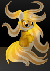 Size: 2100x2970 | Tagged: safe, artist:candy meow, oc, oc only, oc:flan, pony, unicorn, legends of equestria, bodysuit, clothes, costume, digital art, eye mask, female, game, gradient mane, gradient tail, high res, horn, looking at you, mane, mare, npc, power ponies, power ponies oc, prehensile mane, prehensile tail, show accurate, smiling, solo, spandex, standing on two hooves, superhero, tail, tight clothing, two toned mane, two toned tail, unicorn oc, video game