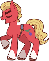 Size: 1706x2104 | Tagged: safe, artist:nawnii, sprout cloverleaf, earth pony, pony, g5, my little pony: a new generation, chest fluff, ear fluff, eyes closed, male, open mouth, profile, simple background, solo, stallion, transparent background