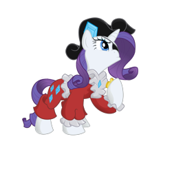 Size: 3000x3000 | Tagged: safe, artist:ziara12, color edit, edit, editor:ziara12, rarity, pony, unicorn, g4, clothes, colored, eyepatch, female, hat, high res, mare, pirate, pirate hat, raised hoof, simple background, solo, transparent background