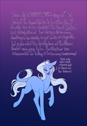 Size: 1367x1980 | Tagged: safe, artist:unfinishedheckery, trixie, pony, unicorn, g4, dialogue, digital art, female, horn, leonine tail, looking at you, mare, open mouth, simple background, solo, tail, talking, text