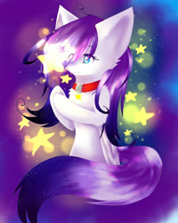 Size: 1080x1350 | Tagged: safe, artist:primarylilybrisk, oc, oc only, pegasus, pony, collar, female, mare, solo, stars