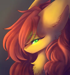 Size: 890x960 | Tagged: safe, artist:primarylilybrisk, oc, oc only, pony, bust, chest fluff, glowing, glowing eyes, green eyes, solo