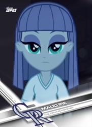 Size: 957x1323 | Tagged: safe, edit, edited screencap, screencap, maud pie, equestria girls, g4, my little pony equestria girls: rainbow rocks, baseball, baseball card, card, colorado rockies, looking at you, major league baseball, mlb, solo, sports