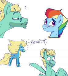 Size: 1280x1440 | Tagged: safe, artist:rutkotka, part of a set, rainbow dash, zephyr breeze, pegasus, pony, comic:zephyr/dash sketched story, g4, blushing, clothes, facial hair, female, glasses, goatee, long mane, long mane male, long tail, male, mare, moustache, older, older rainbow dash, older zephyr breeze, ship:zephdash, shipping, simple background, sketch, stallion, straight, sweat, sweatdrop, tail, uniform, wavy mouth, white background, wonderbolts uniform