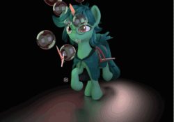 Size: 717x501 | Tagged: safe, artist:snecy, oc, oc only, oc:arcanic seafoam, pony, unicorn, 3d, animated, commission, magic, solo, sword, weapon