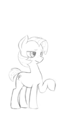 Size: 633x1301 | Tagged: safe, artist:trickydick, babs seed, earth pony, pony, g4, female, filly, sketch, solo