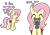 Size: 1414x1000 | Tagged: safe, artist:happy harvey, fluttershy, cat, pegasus, pony, bag, bait and switch, colored pupils, drawn on phone, female, holding, implied anon, innocent innuendo, innuendo, kitten, looking up, mare, offscreen character, phrasing, saddle bag, simple background, transparent background