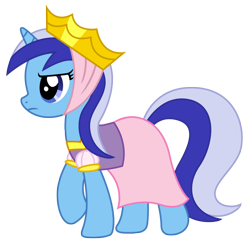 Size: 3428x3431 | Tagged: safe, artist:third uncle, minuette, pony, unicorn, g4, hearth's warming eve (episode), background pony, clothes, costume, crown, female, frown, hearth's warming eve, high res, jewelry, mare, regalia, side view, simple background, solo, transparent background, unicorn tribe