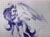 Size: 2366x1755 | Tagged: safe, artist:yanisfucker, fluttershy, bat pony, pony, g4, bat ponified, concave belly, female, flutterbat, graph paper, large wings, looking at you, mare, monochrome, pen drawing, race swap, solo, thin, traditional art, wings