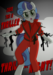 Size: 1200x1700 | Tagged: safe, artist:flash equestria photography, oc, oc:silver sweet, anthro, female, michael jackson, nightmare night, thriller