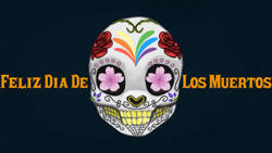 Size: 1920x1080 | Tagged: safe, artist:insaneclownponies, calaverita (sugar skull), candy, dia de los muertos, flower, food, rose, spanish, sugar skull